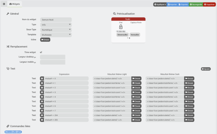 Bloqueio conectado Nuki: torna-se compatível com MQTT (e, portanto, Home Assistant, Jeedom, Loxone, OpenHab, etc.) 6 mqtt jeedom 04
