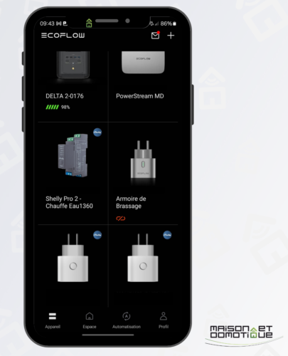 EcoFlow PowerStream が Shelly 3EM と互換性を持ち、エネルギー消費を自動的に最適化します。 4 ecoflow shell app 04