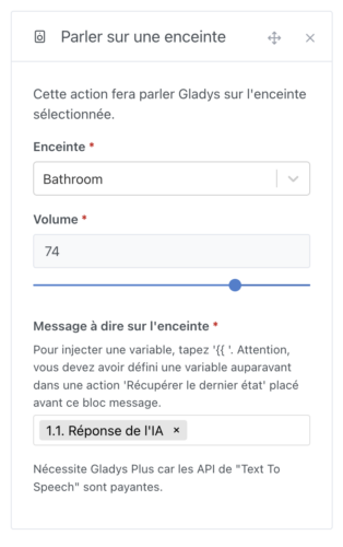 Gladys Assistant 4.58 : Откройте двери для Matter и для умного дома без границ 3 use ai response scene 1f311670f76f6d059db209b7c1f1e340